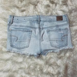 Low rise jean shorts